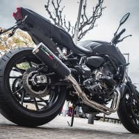 Escape compatível com Yamaha Tracer 700 2016-2019, M3 Black Titanium, Escape completo, não legal para países da UE, com db killer removível 