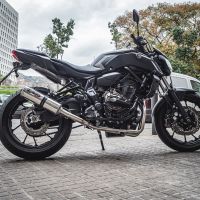 Escape compatível com Yamaha Mt-07 2017-2020, M3 Inox , Escape completo, não legal para países da UE, com db killer removível 