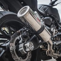 Escape compatível com Yamaha Mt-07 2017-2020, M3 Inox , Escape completo, não legal para países da UE, com db killer removível 