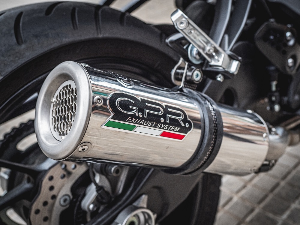 Escape compatível com Yamaha Mt-07 2017-2020, M3 Inox , Escape completo, não legal para países da UE, com db killer removível 