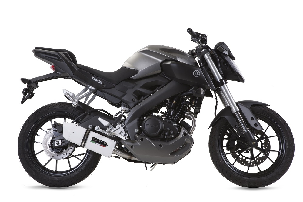Escape compatível com Yamaha Mt 125 2017-2019, Albus Ceramic, Escape completo, não legal para países da UE, com db killer removível 