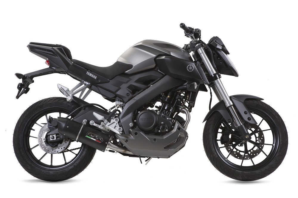 Escape compatível com Yamaha Mt 125 2017-2019, Furore Nero, Escape homologado, legal para mercados NÃO europeus, incluindo tubo de ligação e db killer removível 
