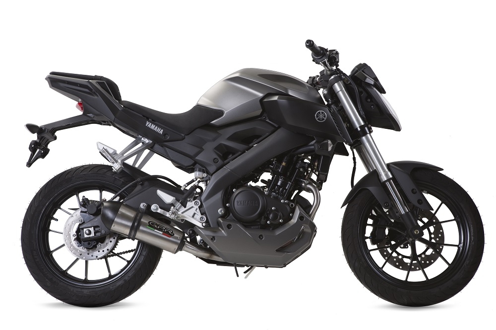 GPR escape compatível com  Yamaha Mt 125 2017-2019, New Grand Prix Evo Titanium, Escape completo, não legal para países da UE, com db killer removível 
