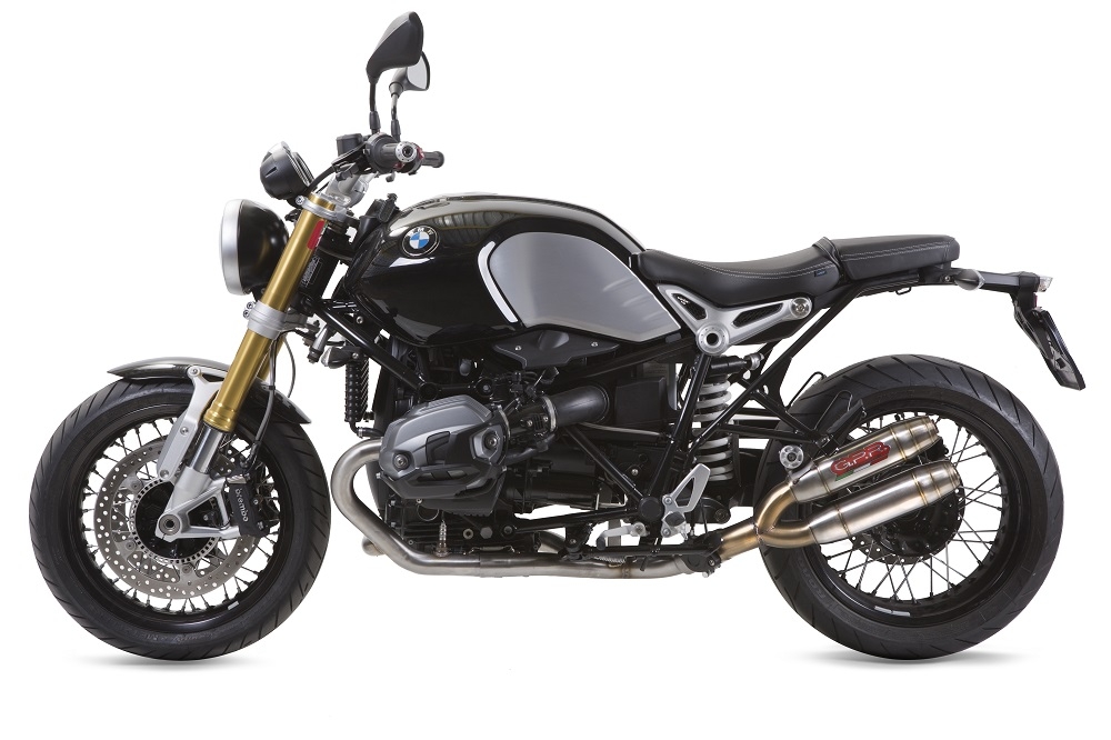 GPR escape compatível com  Bmw R Nine-T 1200 -Pure -Racer -Urban G-S 2017-2023, Deeptone Inox, Sistema homologado com catalisador linha completa, silencioso mais coletor 
