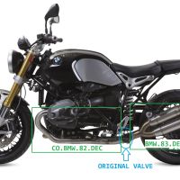 GPR escape compatível com  Bmw R Nine-T 1200 -Pure -Racer -Urban G-S 2017-2023, Deeptone Inox, Sistema homologado com catalisador linha completa, silencioso mais coletor 