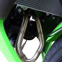 Escape compatível com Kawasaki Ninja 300 R 2012-2017, Deeptone Inox, Escape completo, não legal para países da UE, com db killer removível 