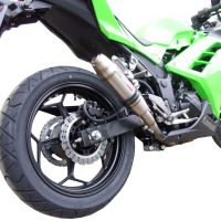Escape compatível com Kawasaki Ninja 300 R 2012-2017, Deeptone Inox, Escape legal, homologado, silenciador com db killer removível e tubo de ligação específico 