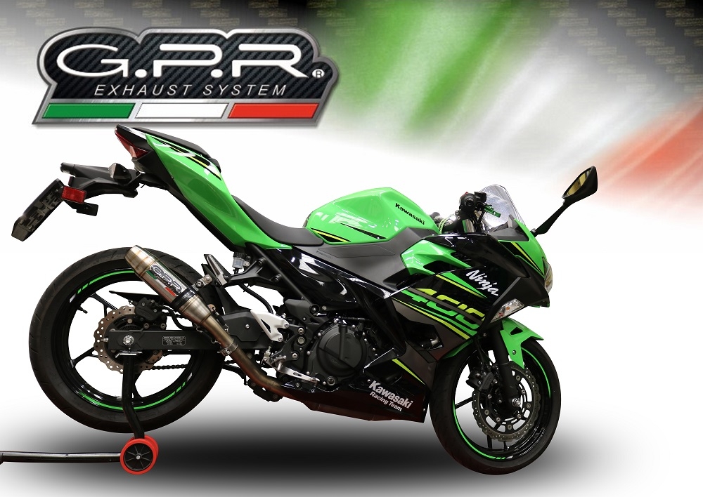Escape compatível com Kawasaki Ninja 500 2023-2025, Deeptone Inox, Escape legal, homologado, silenciador com db killer removível e tubo de ligação específico 