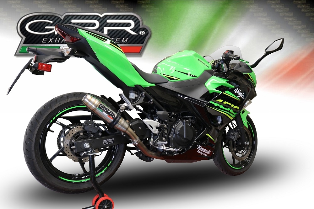 Escape compatível com Kawasaki Ninja 500 2023-2025, Deeptone Inox, Escape legal, homologado, silenciador com db killer removível e tubo de ligação específico 
