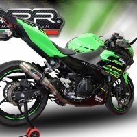 Escape compatível com Kawasaki Ninja 500 2023-2025, Deeptone Inox, Escape legal, homologado, silenciador com db killer removível e tubo de ligação específico 