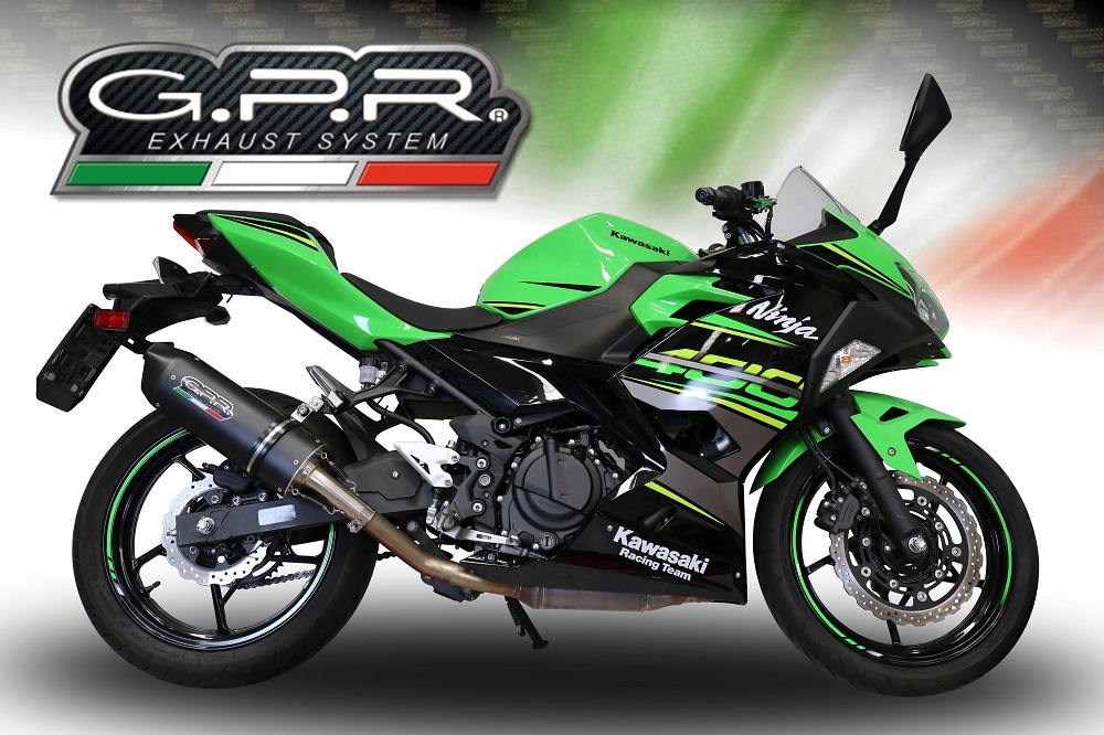 Escape compatível com Kawasaki Z 400 2023-2025, Furore Evo4 Nero, Escape legal, homologado, silenciador com db killer removível e tubo de ligação específico 