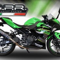Escape compatível com Kawasaki Z 400 2023-2025, Furore Evo4 Nero, Escape legal, homologado, silenciador com db killer removível e tubo de ligação específico 