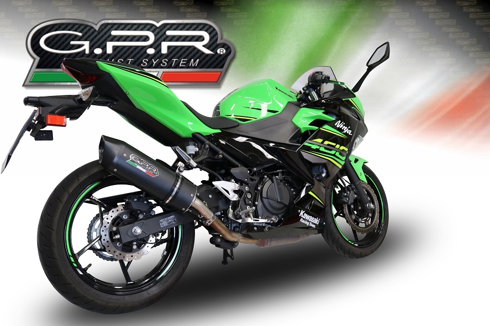 Escape compatível com Kawasaki Z 400 2023-2025, Furore Evo4 Nero, Escape legal, homologado, silenciador com db killer removível e tubo de ligação específico 