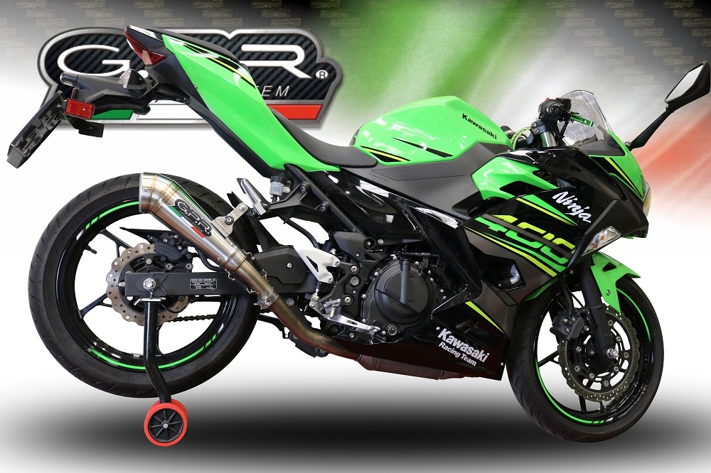 Escape compatível com Kawasaki Ninja 400 2023-2025, Powercone Evo, Escape legal, homologado, silenciador com db killer removível e tubo de ligação específico 