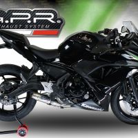 Escape compatível com Kawasaki Ninja 650 2017-2020, Deeptone Inox, Escape completo, não legal para países da UE, com db killer removível 