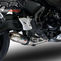 Escape compatível com Kawasaki Z 650 2017-2020, Deeptone Inox, Escape completo, não legal para países da UE, com db killer removível 