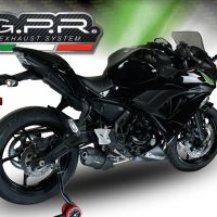 Escape compatível com Kawasaki Ninja 650 2017-2020, Furore Nero, Escape completo, não legal para países da UE, com db killer removível 