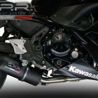 Escape compatível com Kawasaki Ninja 650 2017-2020, Furore Nero, Escape completo, não legal para países da UE, com db killer removível 