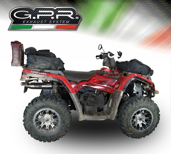 Escape compatível com Can Am Can Am 400 2005-2011, Deeptone Atv, Sistema homologado,legal, linha completa, incluindo db killer removível mais coletor 