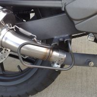 Escape compatível com Kymco Quannon 125 2007-2016, Satinox , Escape legal, homologado, silenciador com db killer removível e tubo de ligação específico 