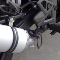 Escape compatível com Kymco Quannon 125 2007-2016, Satinox , Escape legal, homologado, silenciador com db killer removível e tubo de ligação específico 
