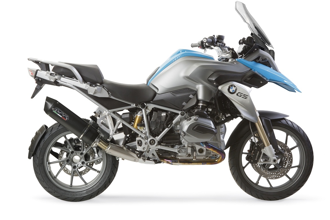 Escape compatível com Bmw R 1200 Gs -Adventure 2014-2016, Furore Nero, Escape legal, homologado, silenciador com db killer removível e tubo de ligação específico 