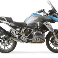 Escape compatível com Bmw R 1200 Gs -Adventure 2014-2016, Furore Nero, Escape legal, homologado, silenciador com db killer removível e tubo de ligação específico 