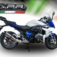 GPR escape compatível com  Bmw R 1200 Rs Lc 2017-2019, New Grand Prix Evo Titanium, Escape legal, homologado, silenciador com db killer removível e tubo de ligação específico 