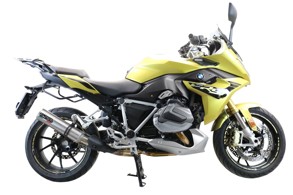 Escape compatível com Bmw R 1250 R -Rs 2021-2024, M3 Titanium Natural, Escape legal, homologado, silenciador com db killer removível e tubo de ligação específico 