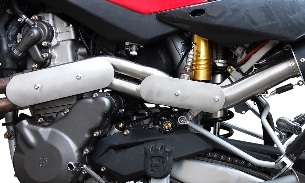 Escape compatível com Husqvarna TE 410 E - SM 410 2007-2009, Furore Nero, Escape homologado semi-completo com db killer removível 