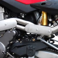 Escape compatível com Husqvarna TE 410 E - SM 410 2007-2009, Furore Nero, Escape homologado semi-completo com db killer removível 