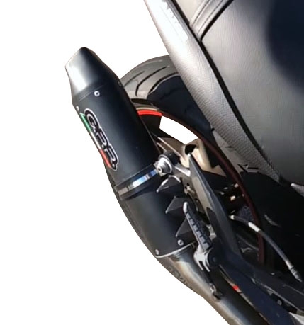 Escape compatível com Cagiva V-Raptor 1000 2000-2002, Furore Nero, Par de silenciosos de escape homologadas, com db killer removível e tubos de ligação específicos 