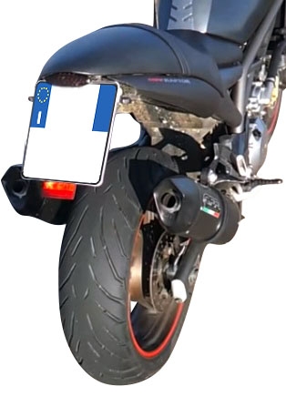 Escape compatível com Cagiva V-Raptor 1000 2000-2002, Furore Nero, Par de silenciosos de escape homologadas, com db killer removível e tubos de ligação específicos 