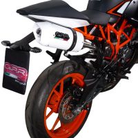 Escape compatível com Ktm Duke 125 2011-2016, Albus Ceramic, Escape homologado, legal para mercados NÃO europeus, incluindo tubo de ligação e db killer removível 
