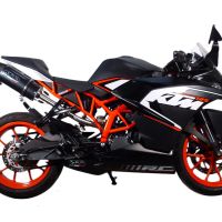 Escape compatível com Ktm Rc 200 2014-2021, Furore Nero, Sistema racing Silencioso com tubo de ligação 