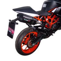 Escape compatível com Ktm Rc 200 2014-2021, Furore Nero, Sistema racing Silencioso com tubo de ligação 