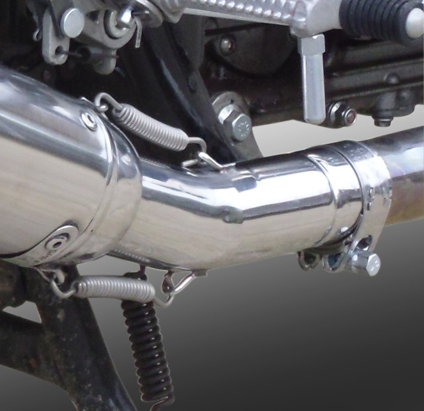Escape compatível com Royal Enfield Continental GT 535 2014-2016, Vintacone, Sistema racing Silencioso com tubo de ligação 