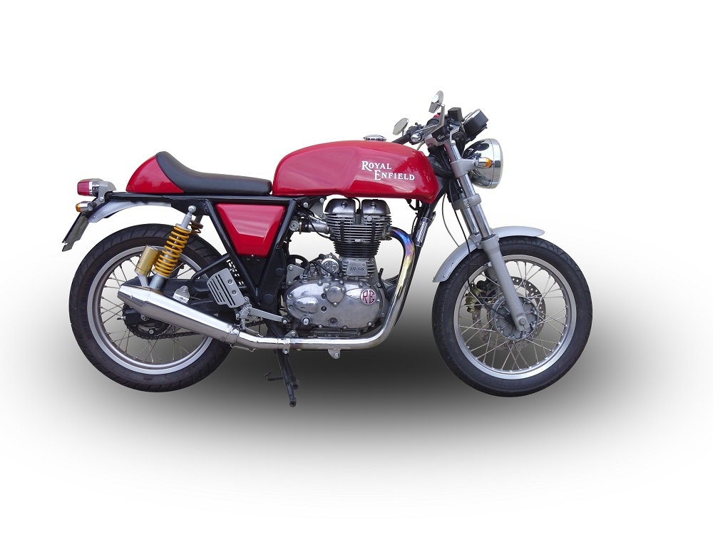 Escape compatível com Royal Enfield Continental GT 535 2014-2016, Vintacone, Sistema racing Silencioso com tubo de ligação 