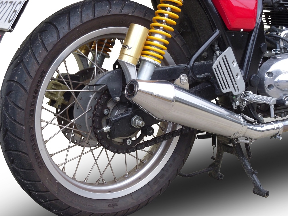Escape compatível com Royal Enfield Continental GT 535 2014-2016, Vintacone, Sistema racing Silencioso com tubo de ligação 