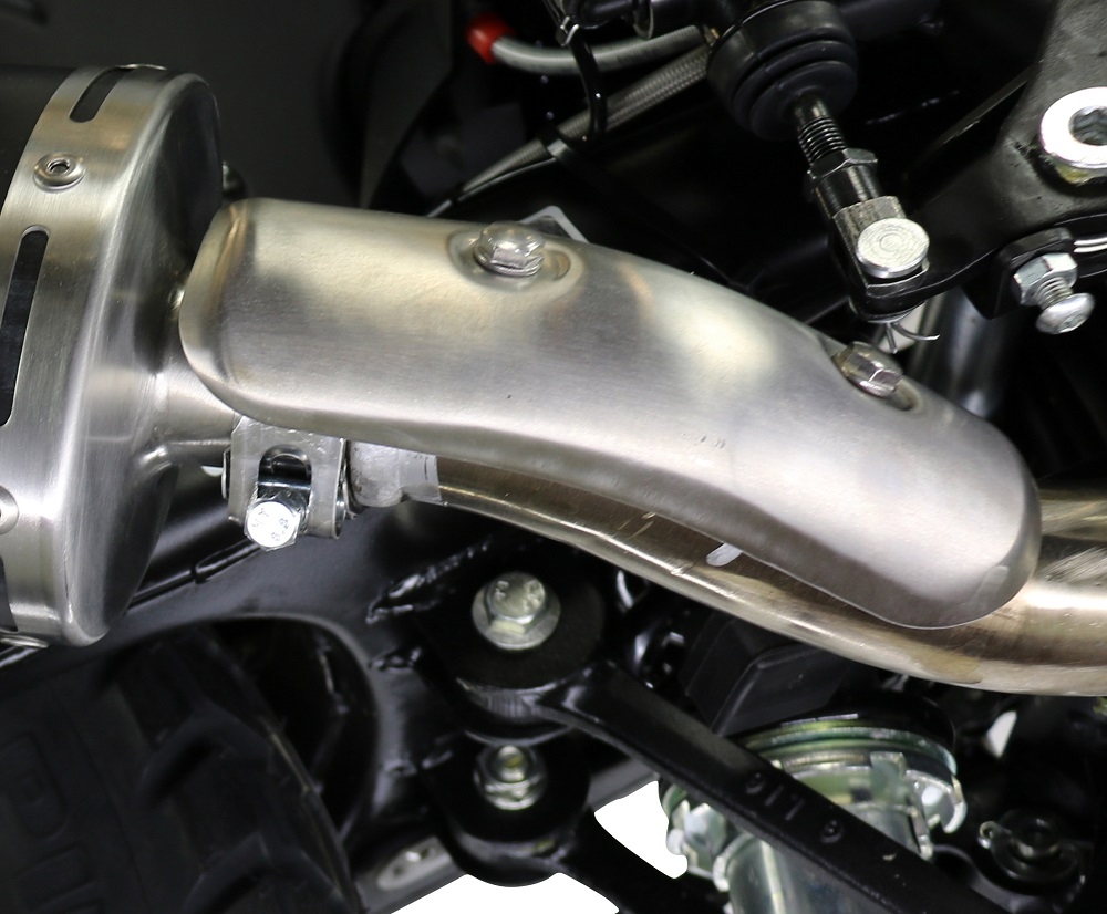 Escape compatível com Royal Enfield Himalayan 410 Diam.36mm 2017-2020, Albus Ceramic, Sistema homologado apenas para ruído, válido para mercados fora da UE Silencioso com tubo de ligação 