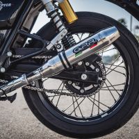 Escape compatível com Royal Enfield Interceptor 650 2021-2025, Deeptone Inox, Escape duplo, não legal para os países membros da UE, incluindo db killers removíveis e tubos de ligação 