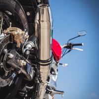 Escape compatível com Royal Enfield Interceptor 650 2021-2025, Deeptone Inox, Escape duplo, não legal para os países membros da UE, incluindo db killers removíveis e tubos de ligação 