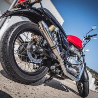 Escape compatível com Royal Enfield Interceptor 650 2021-2025, Deeptone Inox, Escape duplo, não legal para os países membros da UE, incluindo db killers removíveis e tubos de ligação 