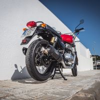 Escape compatível com Royal Enfield Interceptor 650 2021-2025, Furore Evo4 Nero, Escape duplo, não legal para os países membros da UE, incluindo db killers removíveis e tubos de ligação 