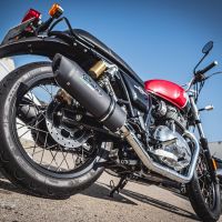 Escape compatível com Royal Enfield Interceptor 650 2021-2025, Furore Evo4 Nero, Escape duplo, não legal para os países membros da UE, incluindo db killers removíveis e tubos de ligação 