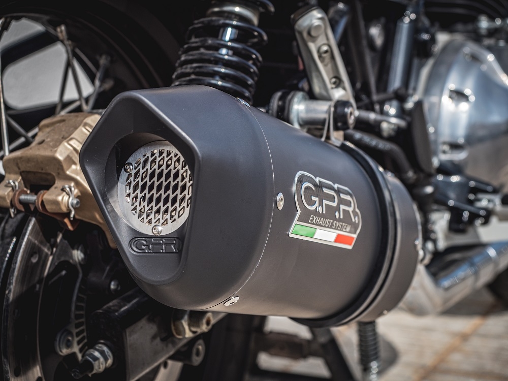 Escape compatível com Royal Enfield Interceptor 650 2021-2025, Furore Evo4 Nero, Escape duplo, não legal para os países membros da UE, incluindo db killers removíveis e tubos de ligação 