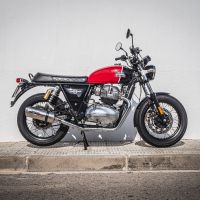 Escape compatível com Royal Enfield Interceptor 650 2019-2020, Satinox, Escape duplo, não legal para os países membros da UE, incluindo db killers removíveis e tubos de ligação 