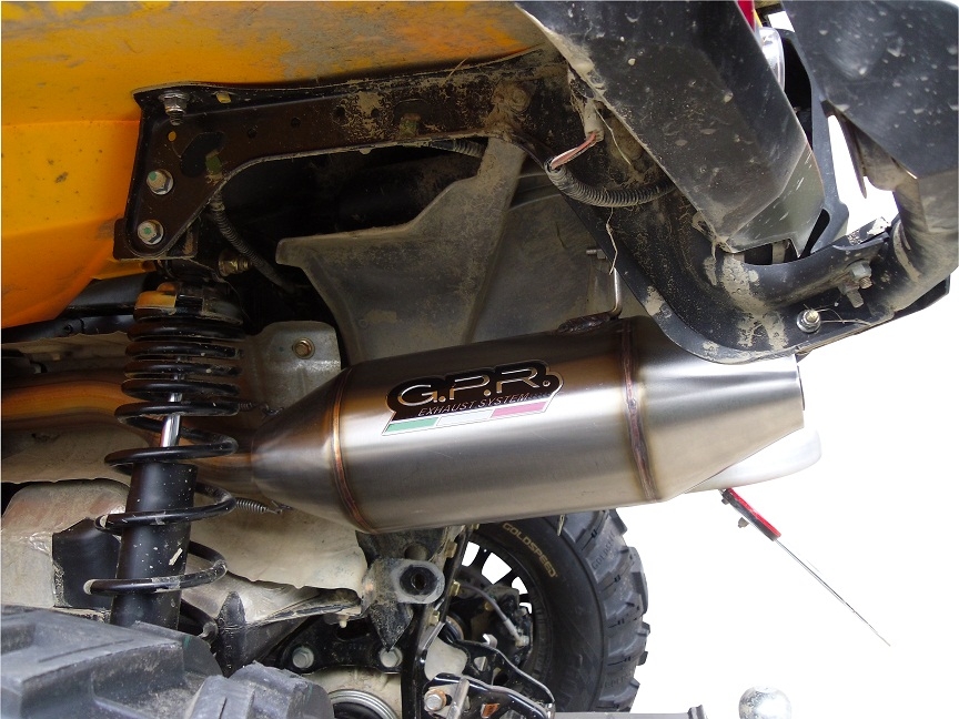 Escape compatível com Can Am Outlander 650 XMR 2013-2023, Deeptone Atv, Escape legal, homologado, silenciador com db killer removível e tubo de ligação específico 