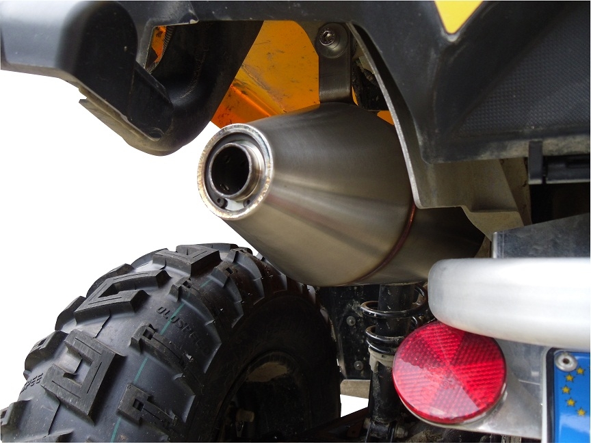 Escape compatível com Can Am Outlander 650 XMR 2013-2023, Deeptone Atv, Escape legal, homologado, silenciador com db killer removível e tubo de ligação específico 