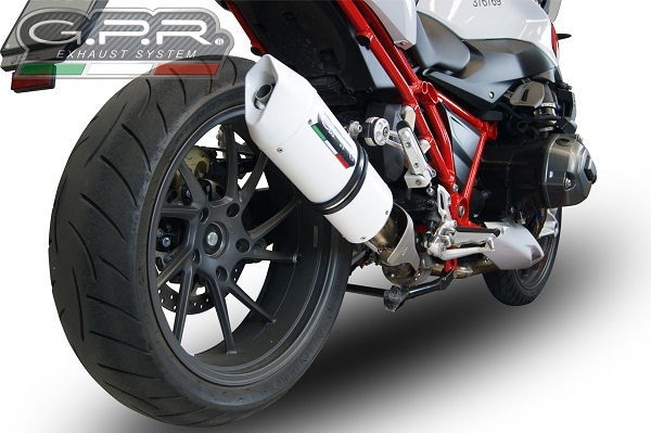 Escape compatível com Bmw R 1200 R 2015 Lc 2015-2016, Albus Ceramic, Escape legal, homologado, silenciador com db killer removível e tubo de ligação específico 